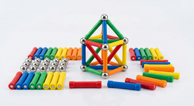 42 Pcs Magnetic Bar Building Blocks Toy Set – Creative Educational 3D Puzzle for Kids & Adults