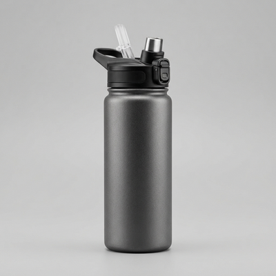 650ml Dual Sipper Stainless Steel Water Bottle – Hot & Cold Insulated Bottle