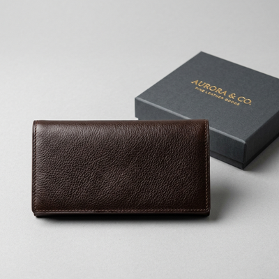 Classy Imported Long Leather Wallet with Branded Gift Box