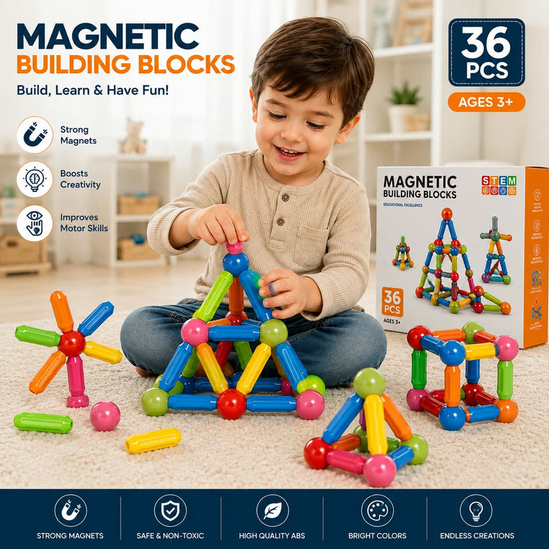 Magnetic Building Blocks for Kids – Creative STEM Construction Toy